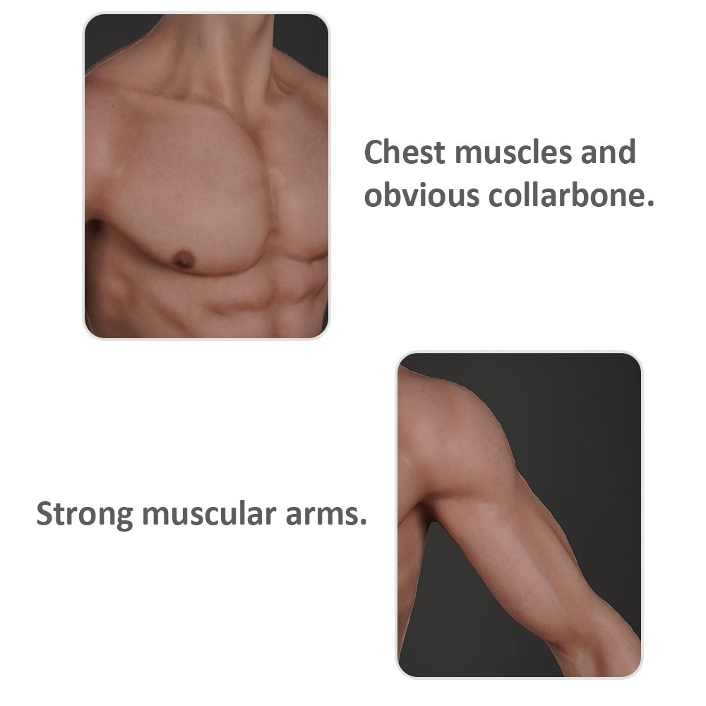 Oil-Free Silicone Muscle Ankle-length Bodysuit with Sleeve 8G