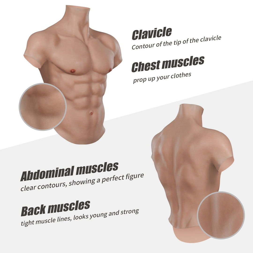 Silikon-Muskel-Mann-Anzug mit feinem Make-up