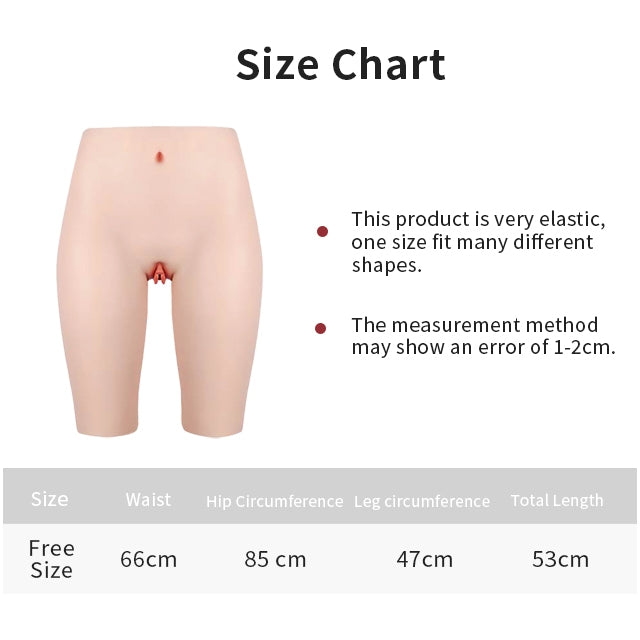 Halbe Vaginalhose aus Silikon 1G