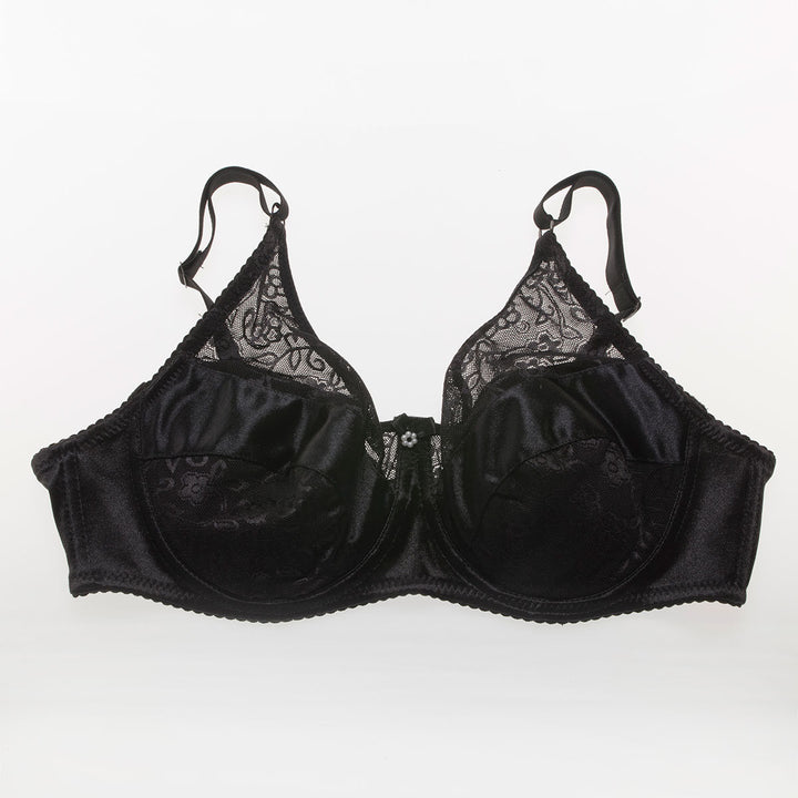 Tropfenförmige Silikonbrüste mit schwarzem Taschen-BH