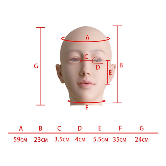 Sophia Weibliche Kopfmaske aus Silikon 1G