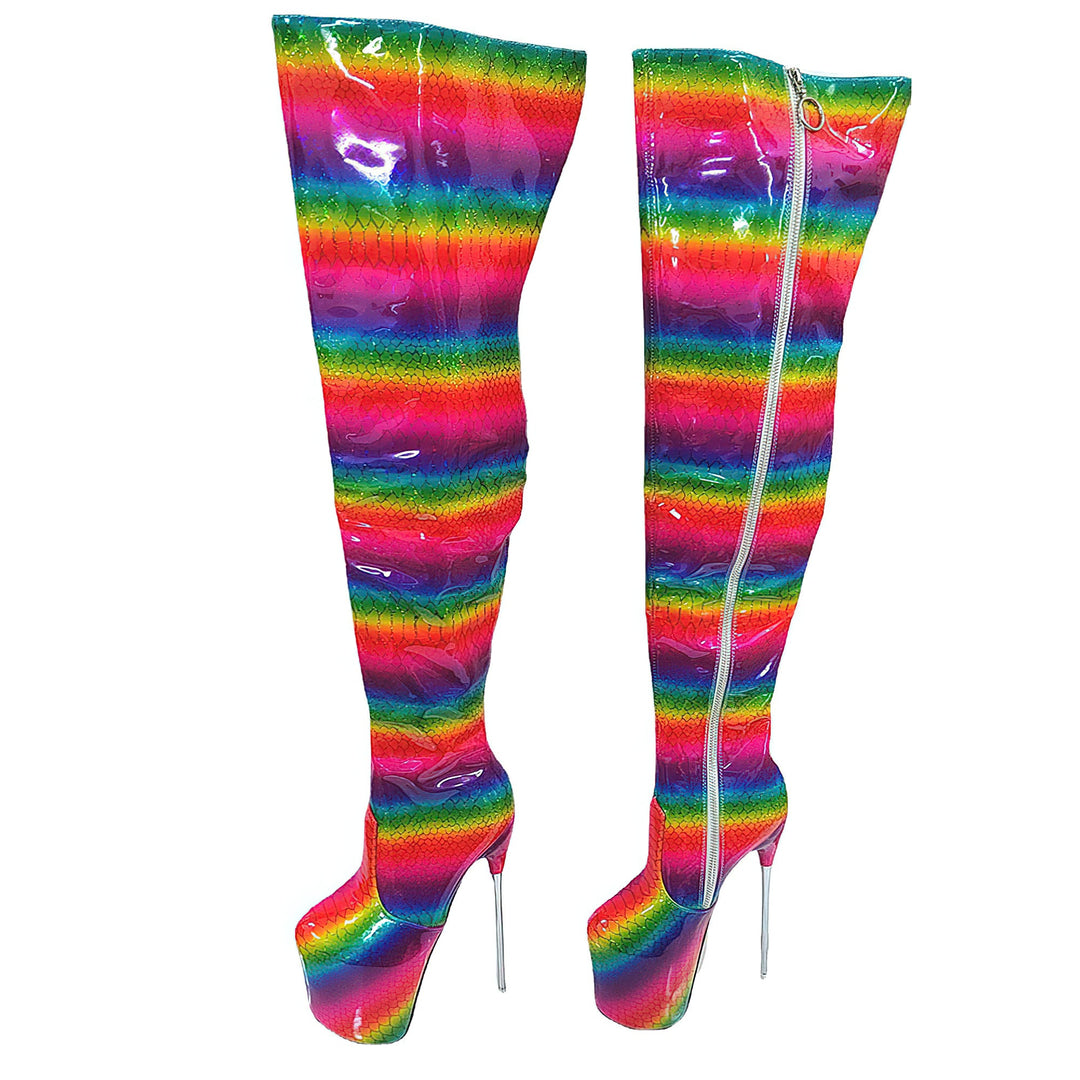Rainbow 7.5 in Super-High-Heel-Stiefel