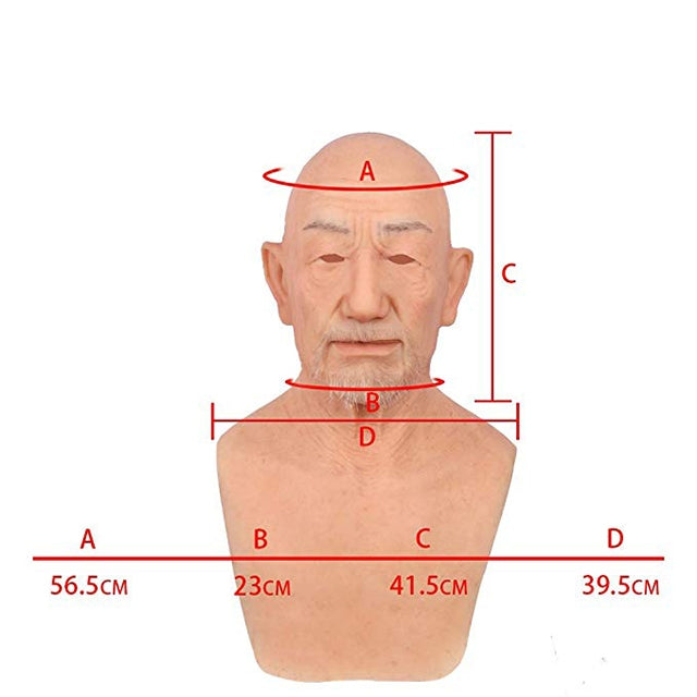 William Silicone Old Man Head Mask - KUMIHO