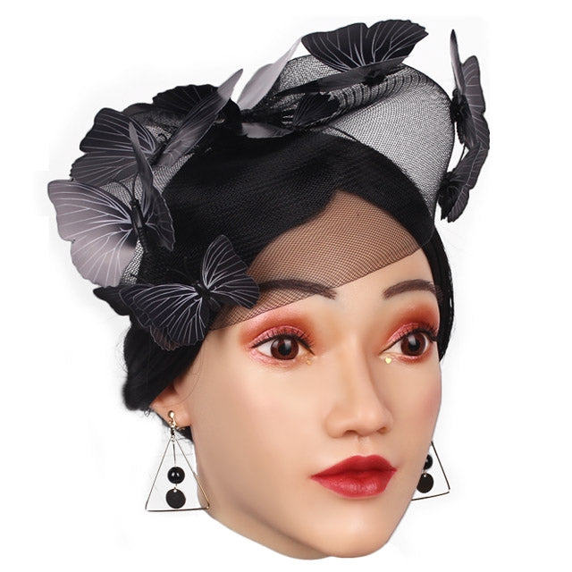 Elsa Silikon-Frauenkopfmaske 1G