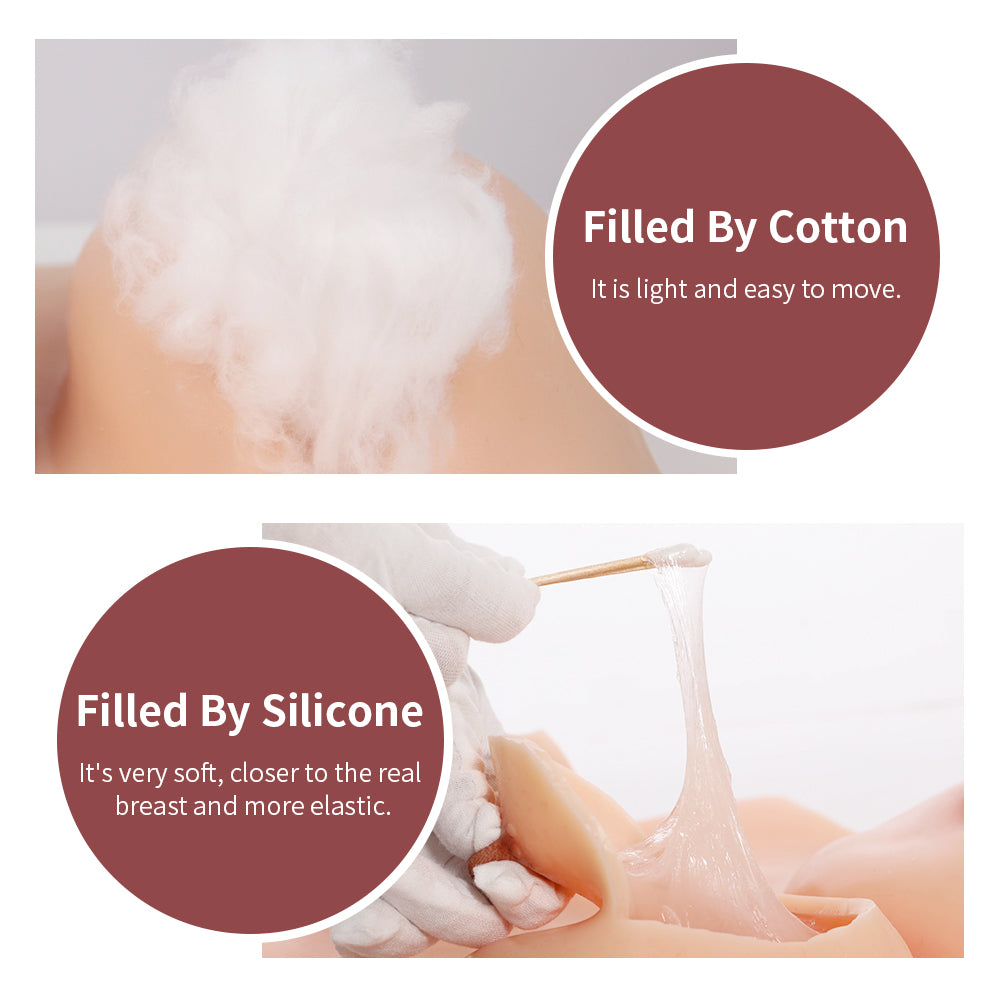 C-Cup und E-Cup Knöchellanger Silikon-Bodysuit mit Ärmel 2G