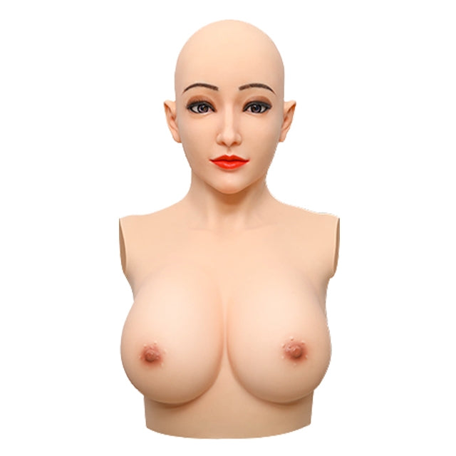 Alice mit Brust weiblicher Silikonkopfmaske 7G