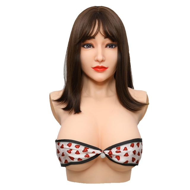 Alice mit Brust weiblicher Silikonkopfmaske 7G