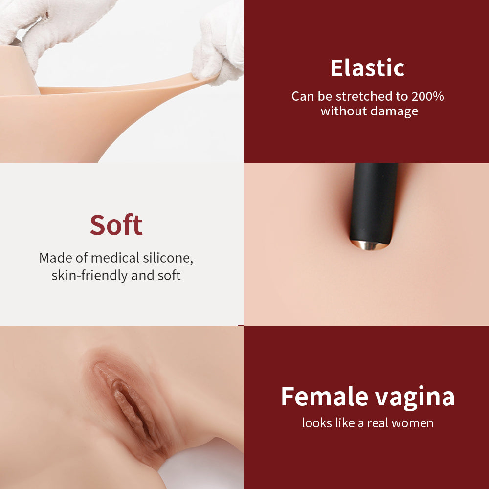 Halblange Silikon-Vaginalhosen Hüftvergrößerer 8G